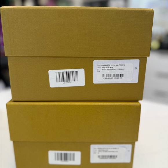 Rhude Black and Cream Slide Sandals - New! - Picture 11 of 11